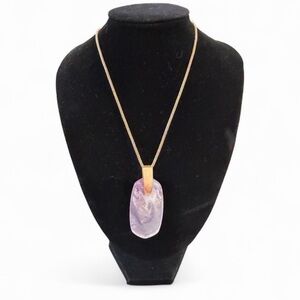 Kendra Scott Inez Rose Gold Lariat Necklace – Lavender Mother of Pearl EUC